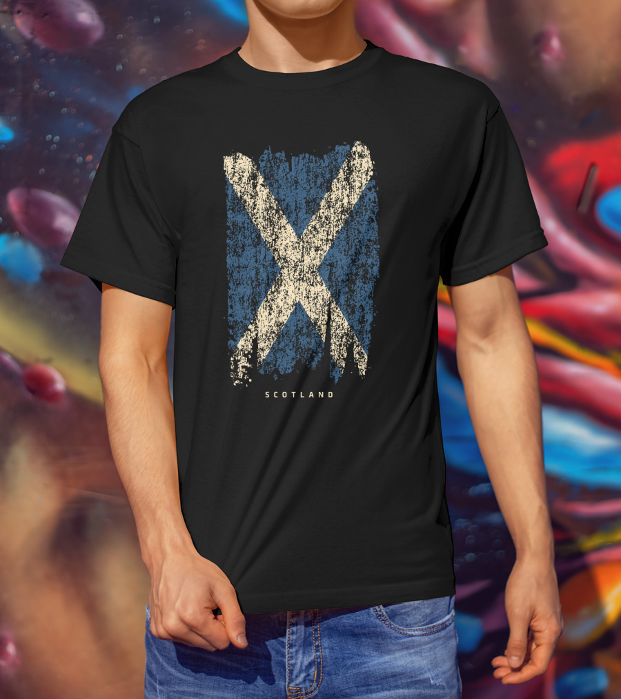 Vintage Scotland Scottish Flag Textured Classic T-Shirt