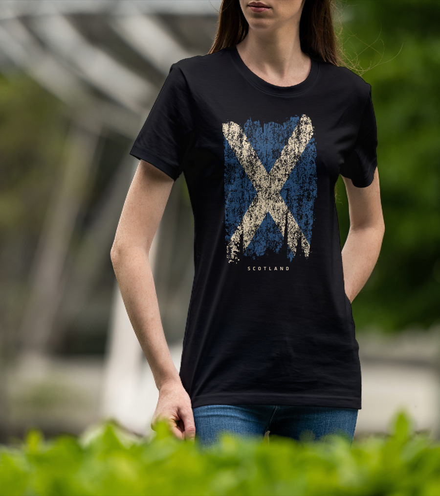 Vintage Scotland Scottish Flag Textured Classic T-Shirt