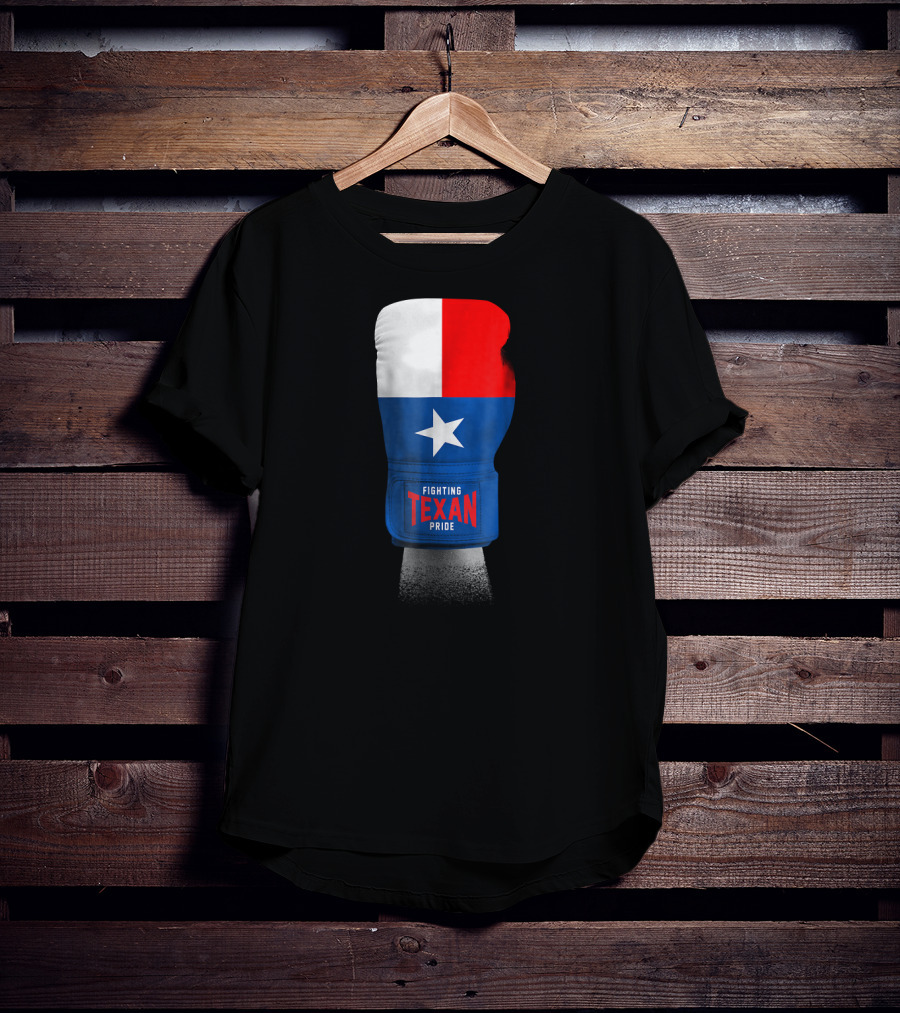 Vintage Texas Flag Boxing Gloves Fighting Texan Pride T-Shirt