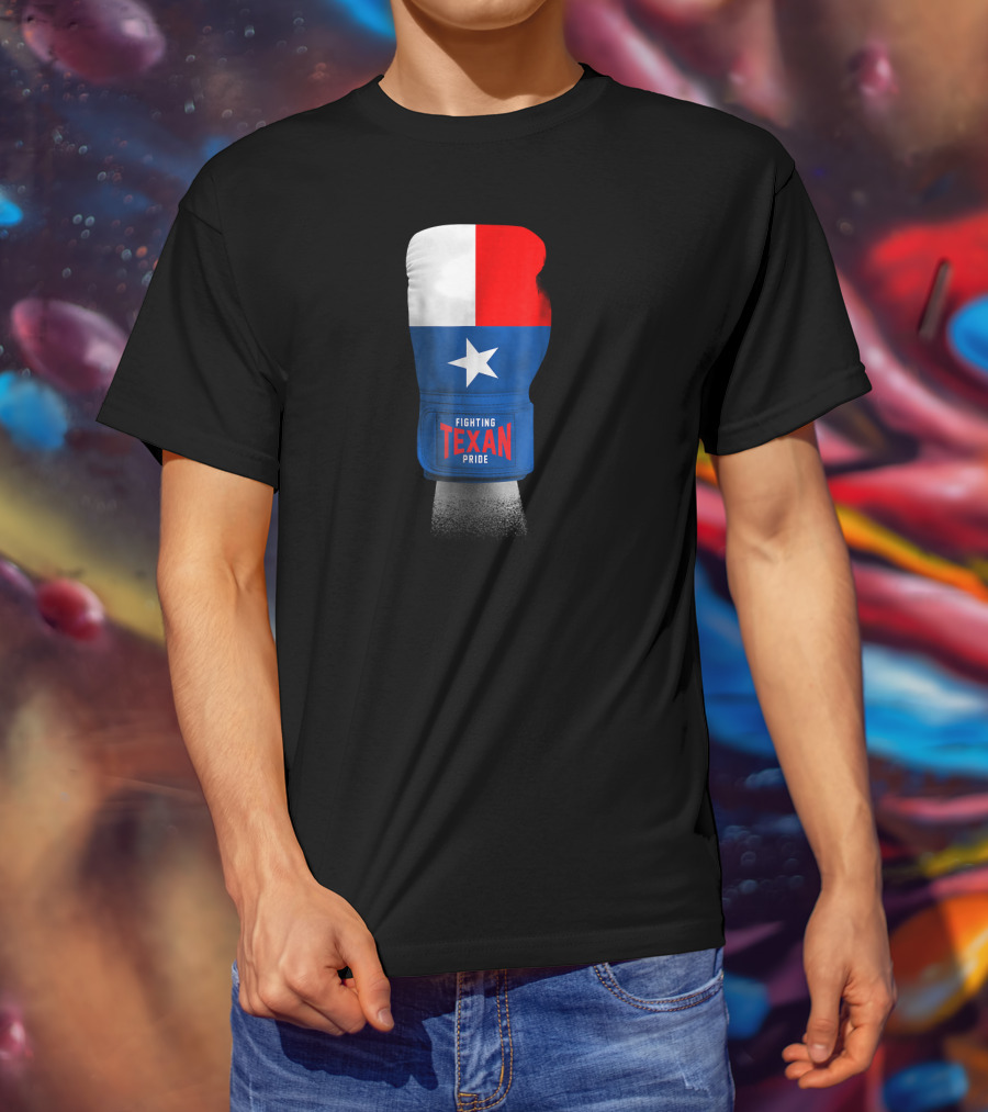 Vintage Texas Flag Boxing Gloves Fighting Texan Pride T-Shirt