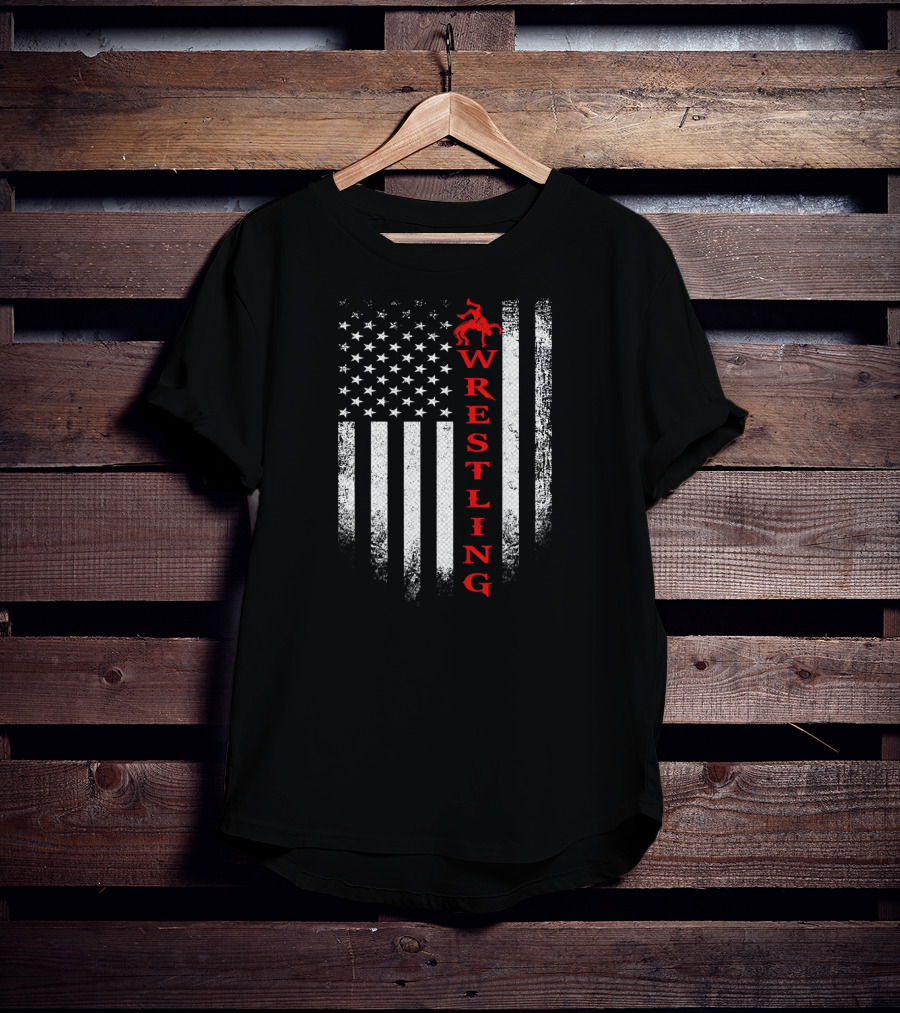 Vintage USA Wrestling American Flag Freestyle T-Shirt