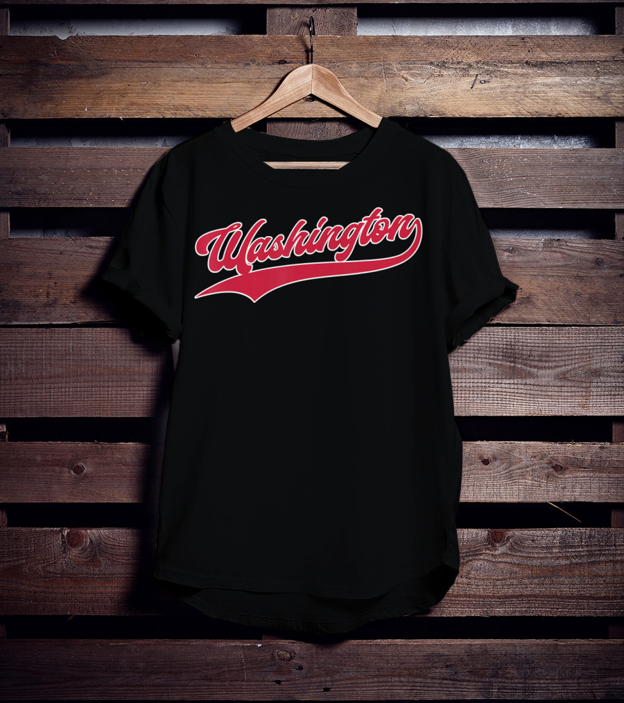 Vintage Washington Baseball Script Retr T-Shirt