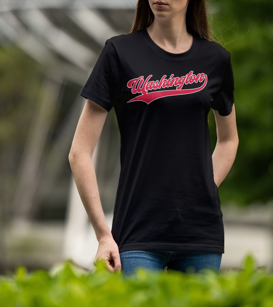 Vintage Washington Baseball Script Retr T-Shirt