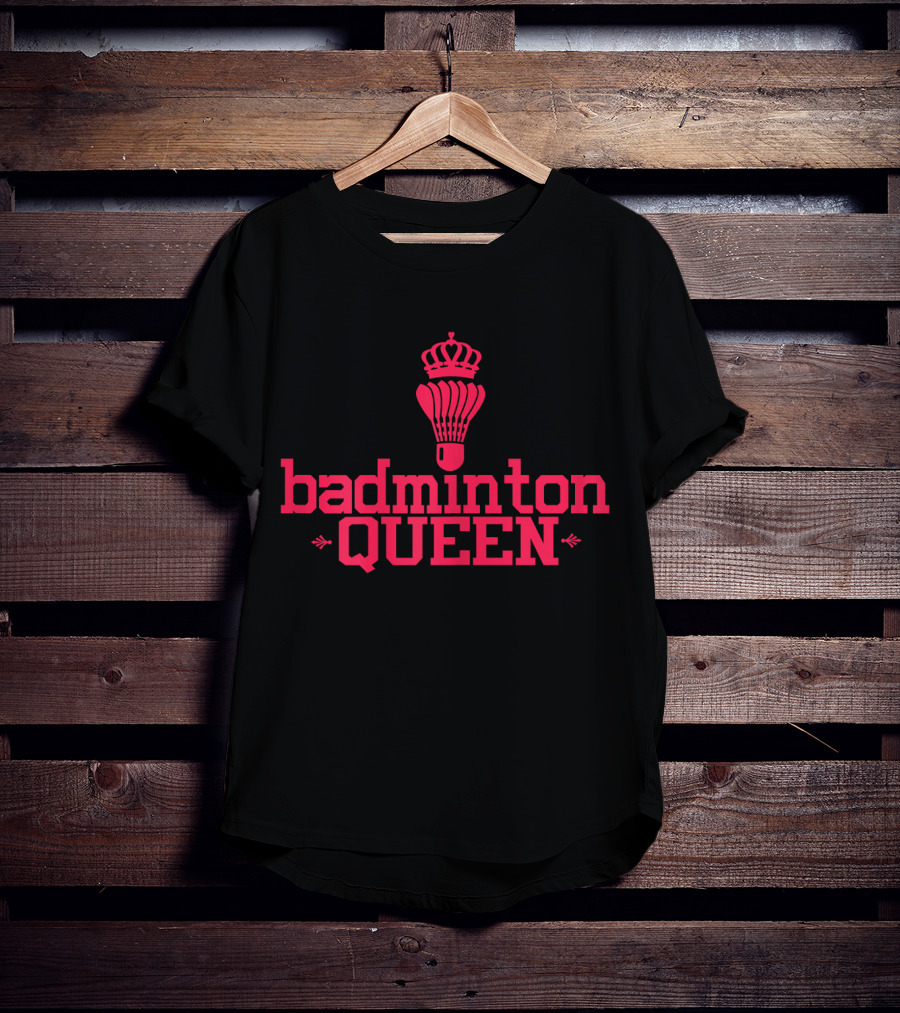 Badminton Queen Shuttlecock With Crown T-Shirt