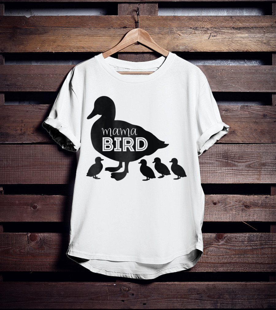 Mama Bird Family Cute Funny Duckling T-Shirt