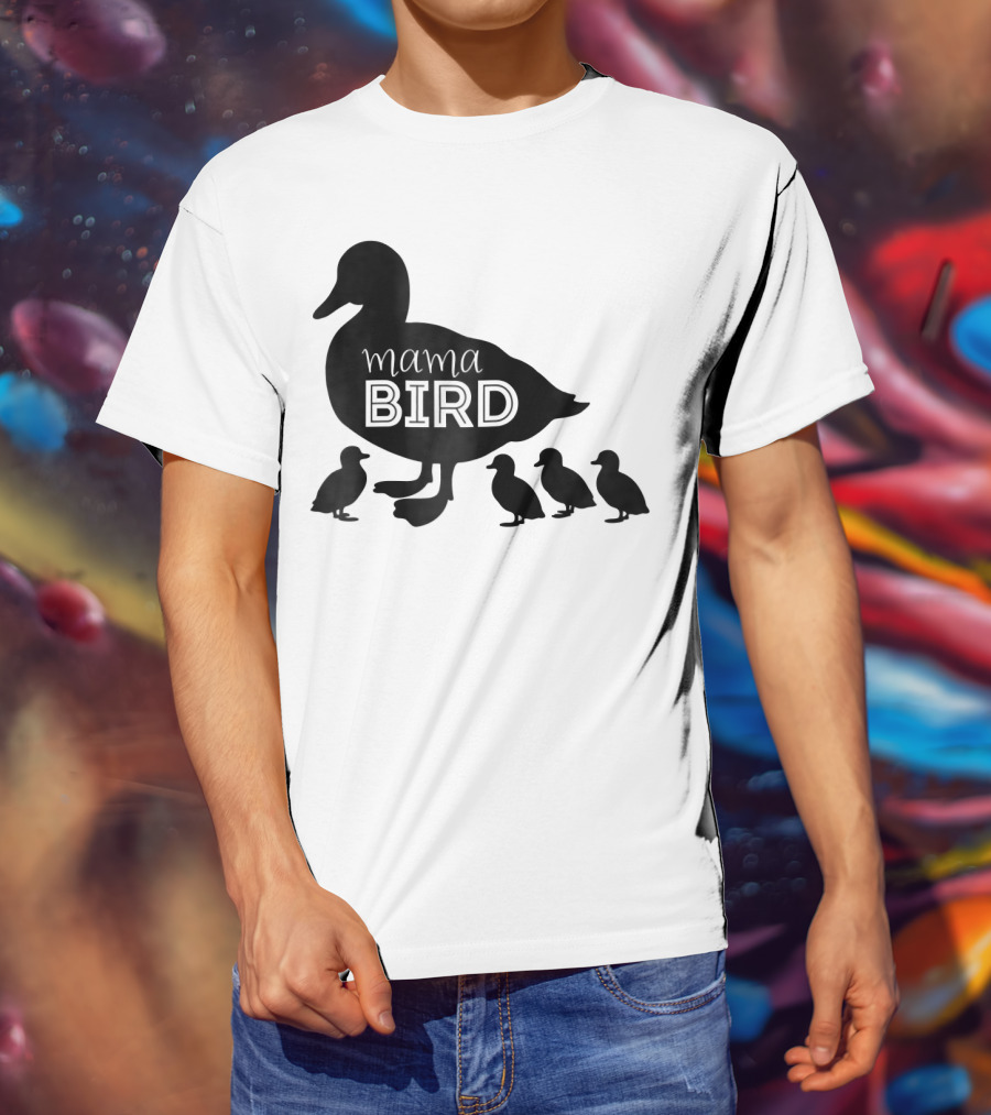 Mama Bird Family Cute Funny Duckling T-Shirt