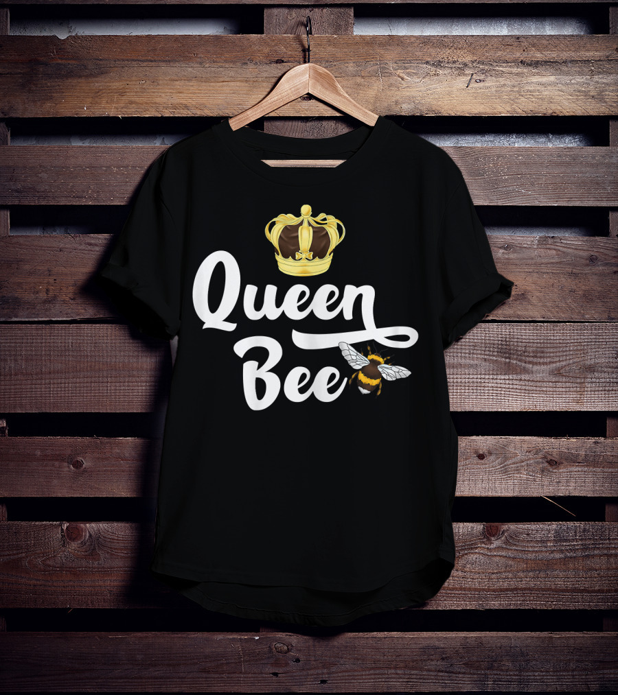 Queen Bee Mother's Crown And Bumblebee T-Shirt