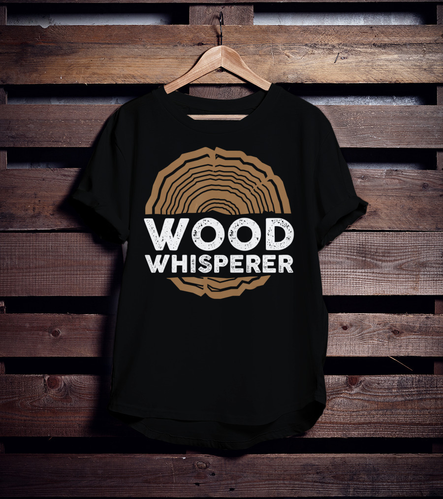 Wood Whisperer Funny Woodworkers Carpentr Tree Rings T-Shirt