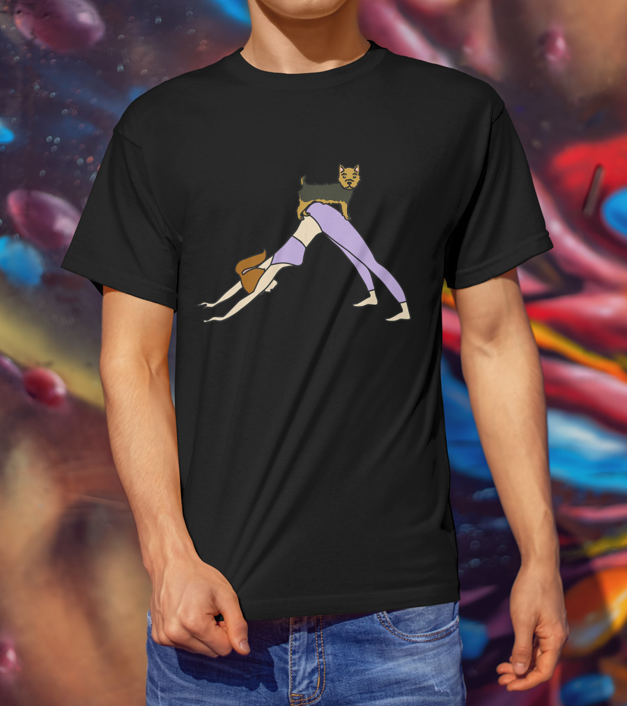 Yorkshire Terrier Yoga Mom Dog Pose With Funny Twist T-Shirt