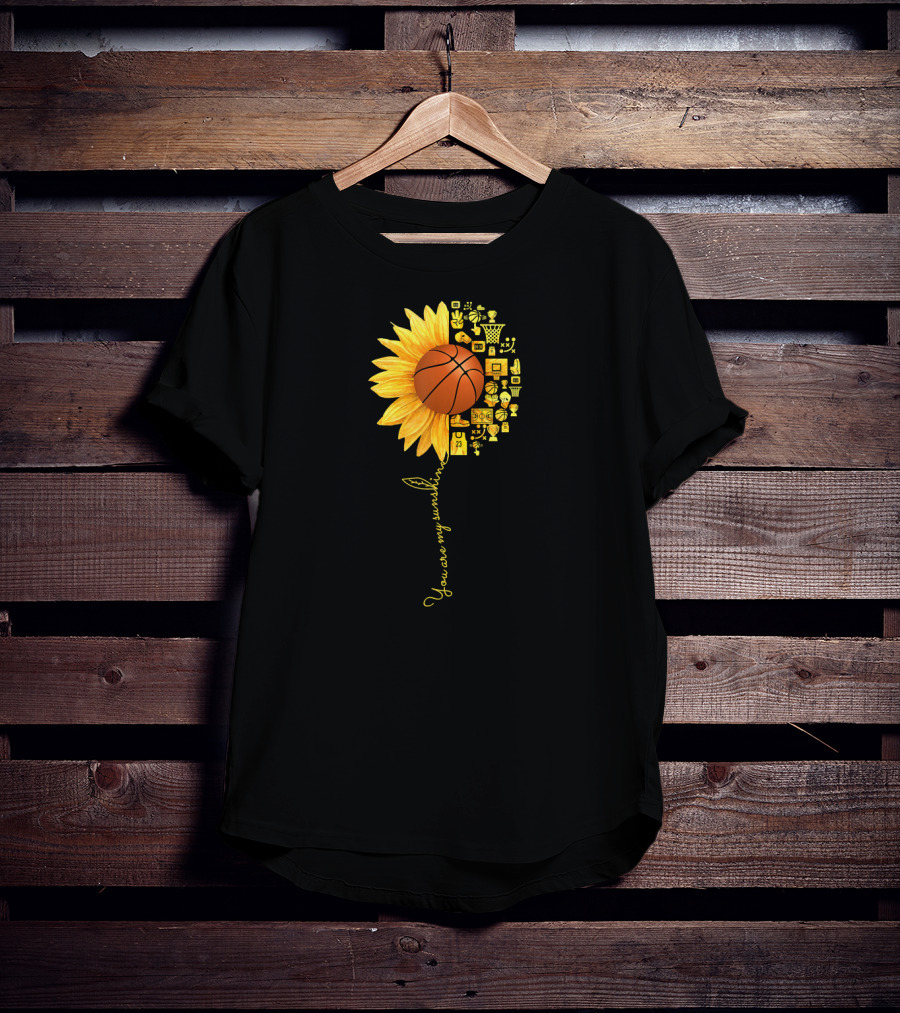 You Are My Sunshine Sunflower Basketball Trophy Icons T-Shirt