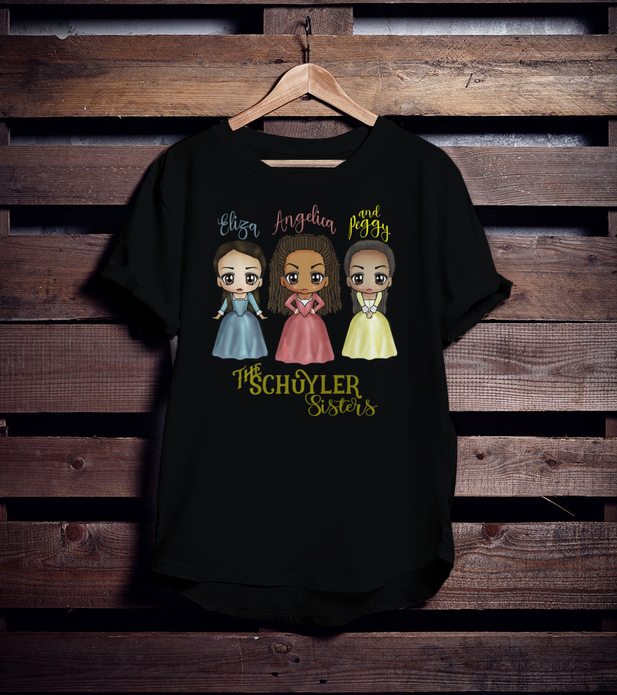 Eliza Angelica And Peggy The Schuyler Sisters Chibi Art By Mary T-Shirt