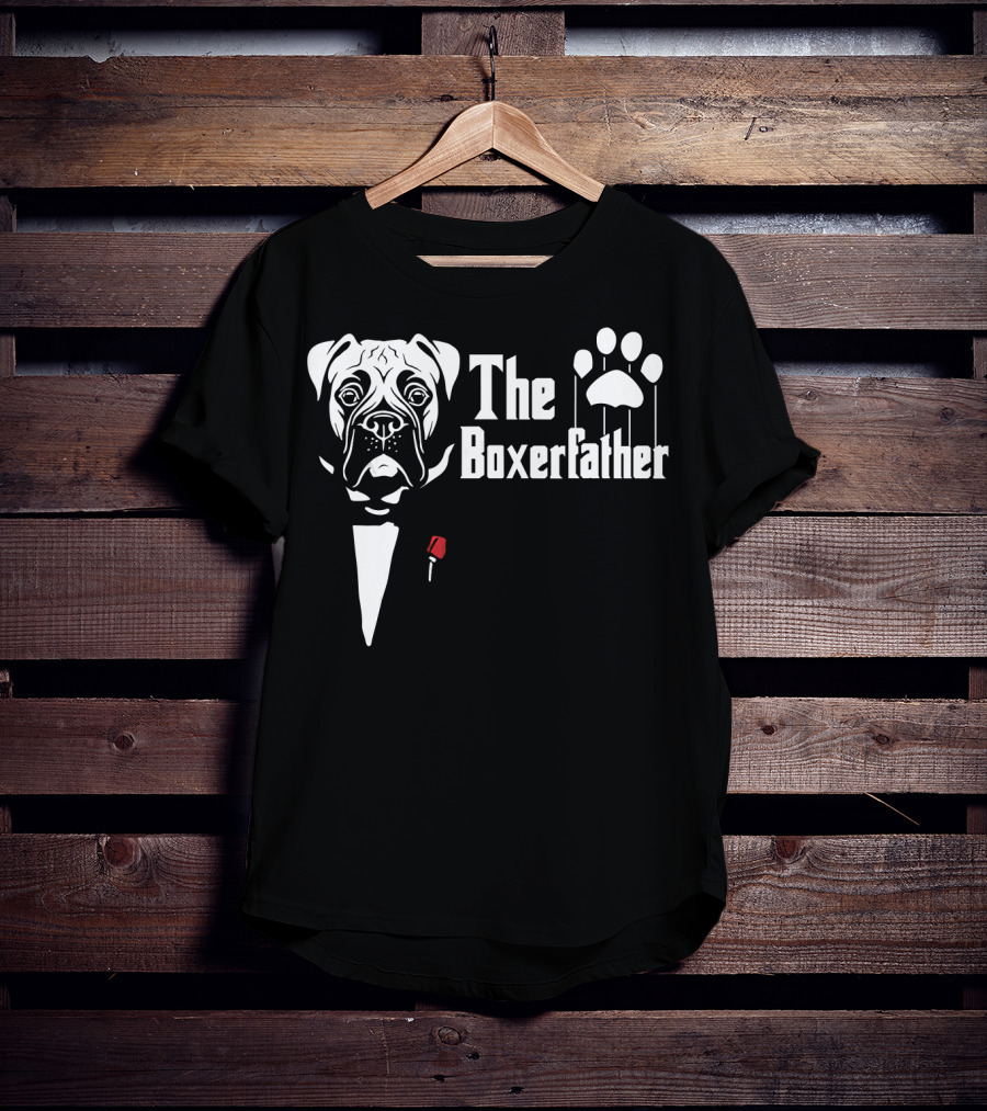 The Boxerfather Funny Boxer's Dog Paw Puppet T-Shirt
