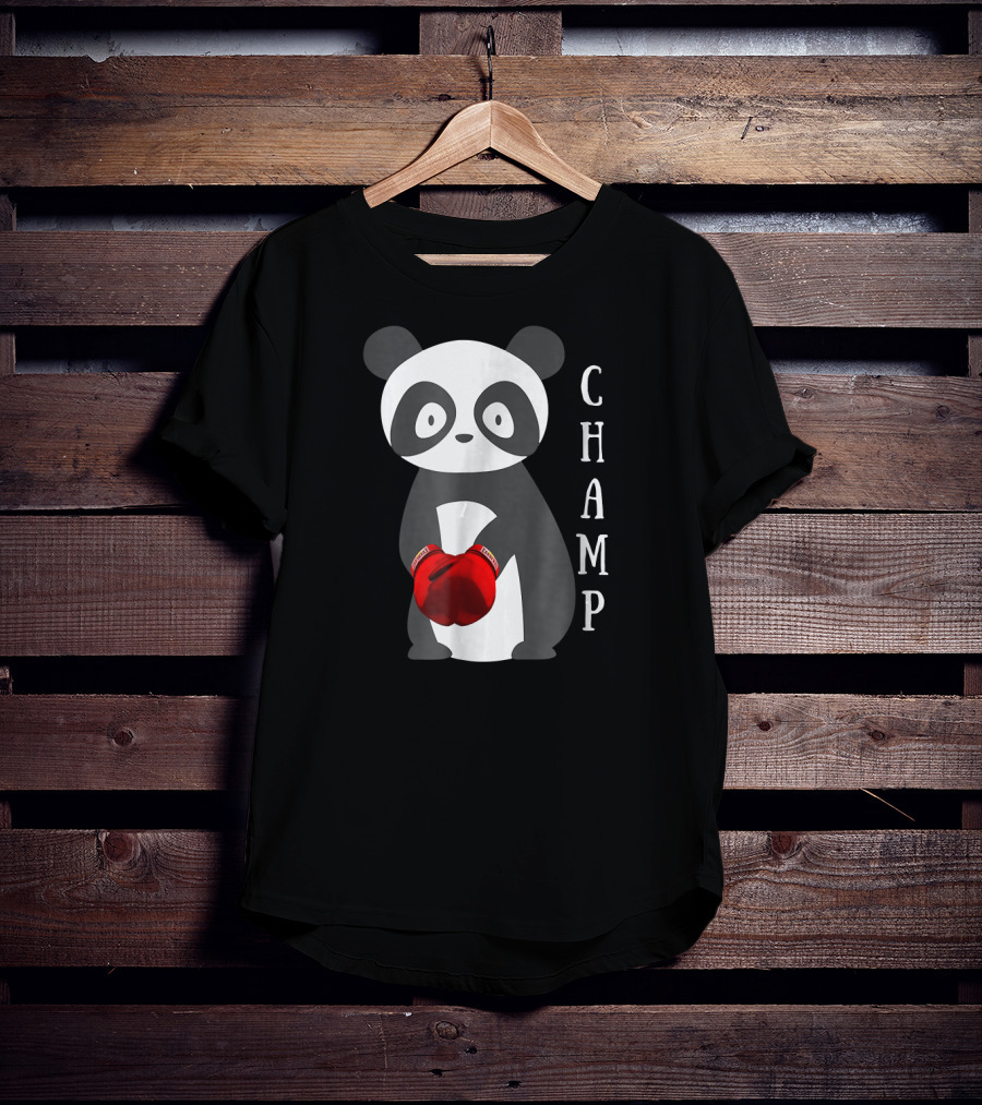 Champ Boxing Panda Animal T-Shirt