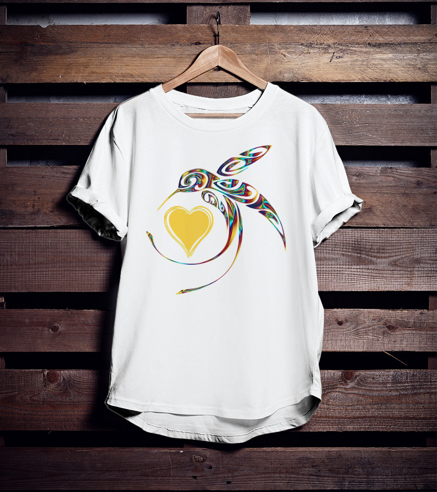 Hummingbird Heart Bird Lover T-Shirt