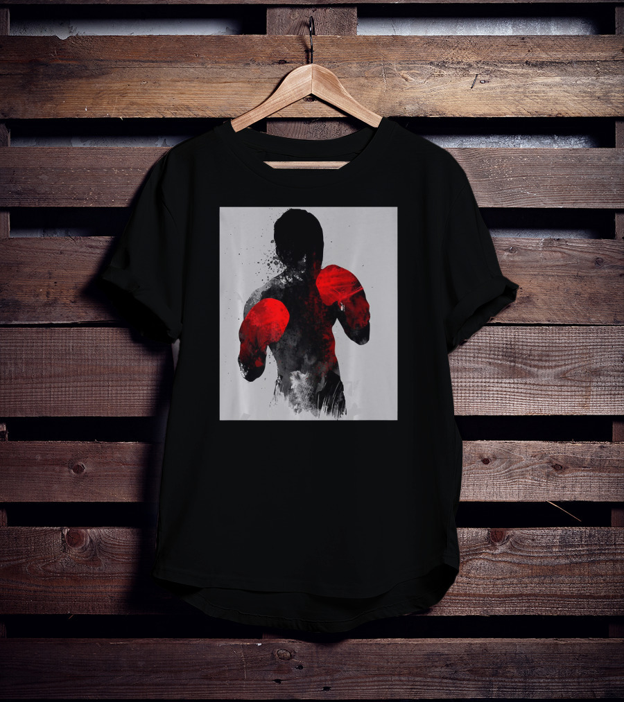 Striker Boxing Muay Thai Kickboxing MMA Red Gloves Fighter T-Shirt