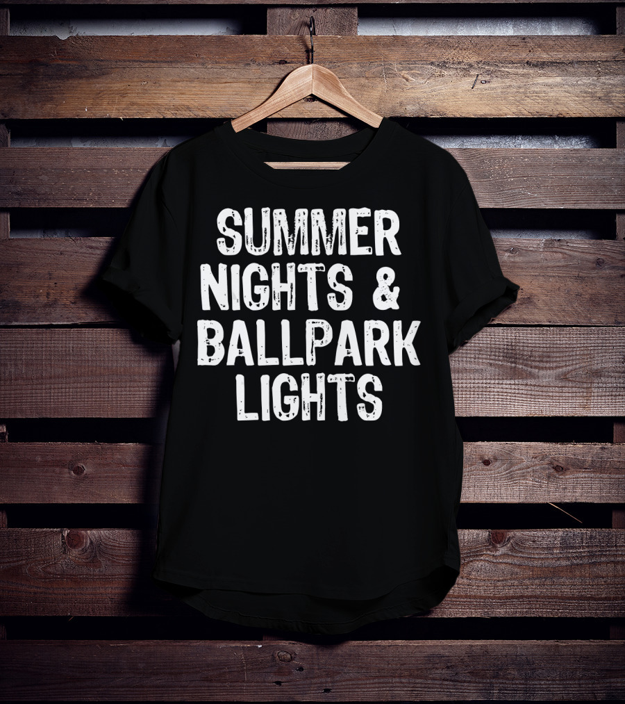 Summer Nights And Ballpark Lights T-Shirt
