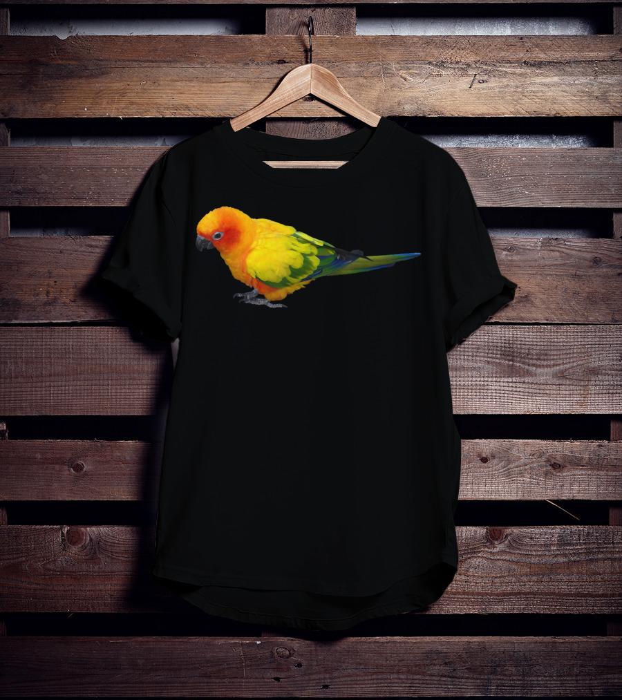 Sun Conure Colorful Parrot Bird Vibrant Tropical Plumage T-Shirt