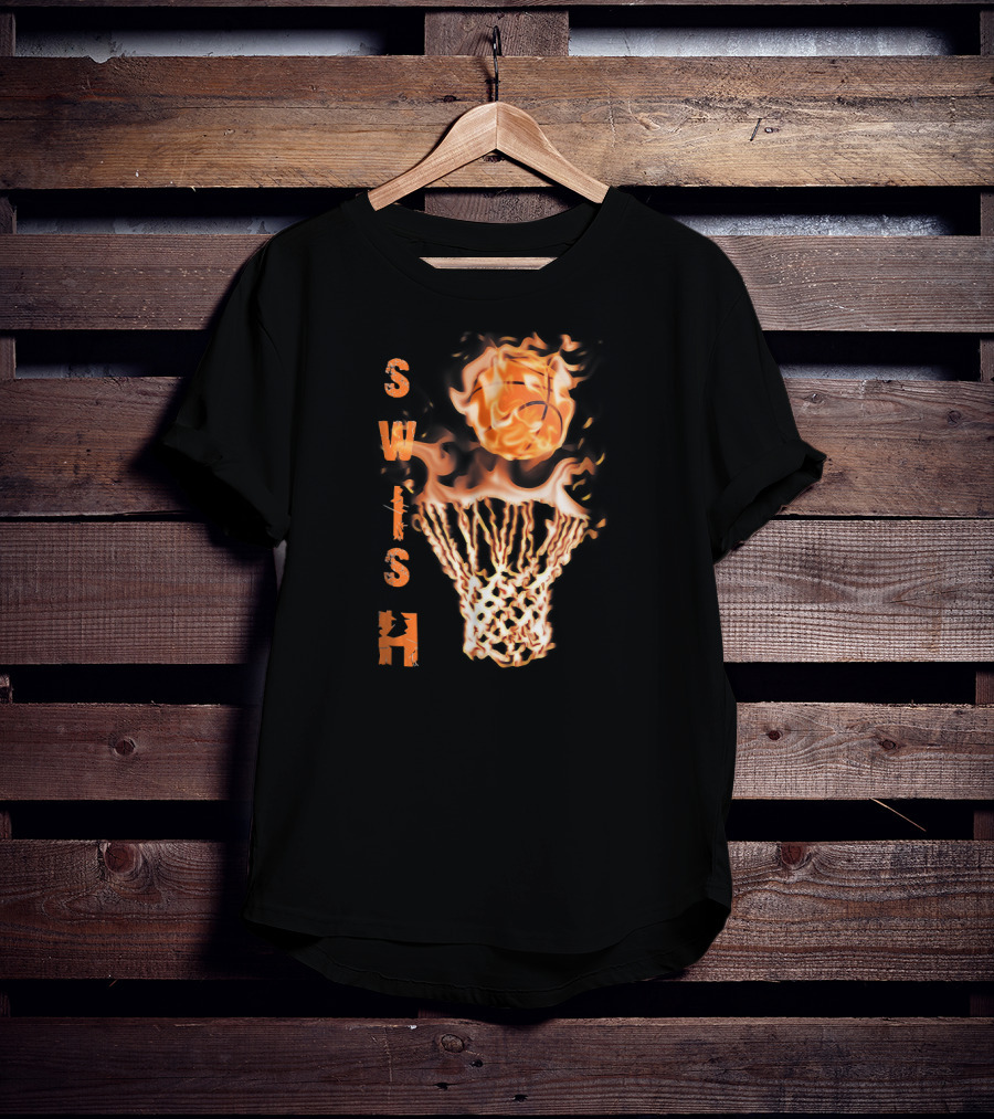 Swish Basketball Flaming Dunk T-Shirt