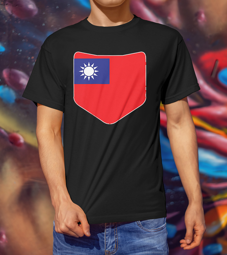 Taiwan Flag Pocket T-Shirt