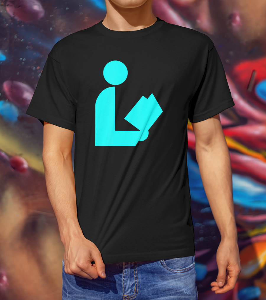 TealAqua Library Icon Road Sign Librarian Summer T-Shirt