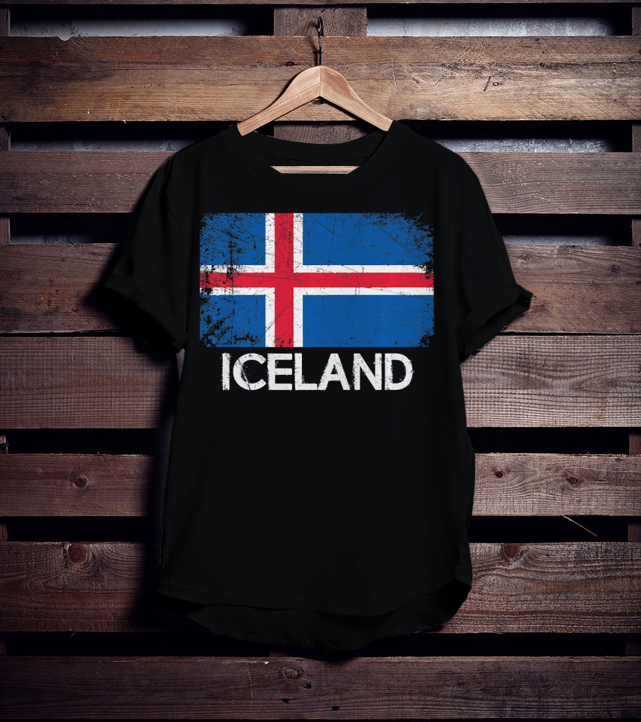 Icelandic Flag Vintage Iceland T-Shirt