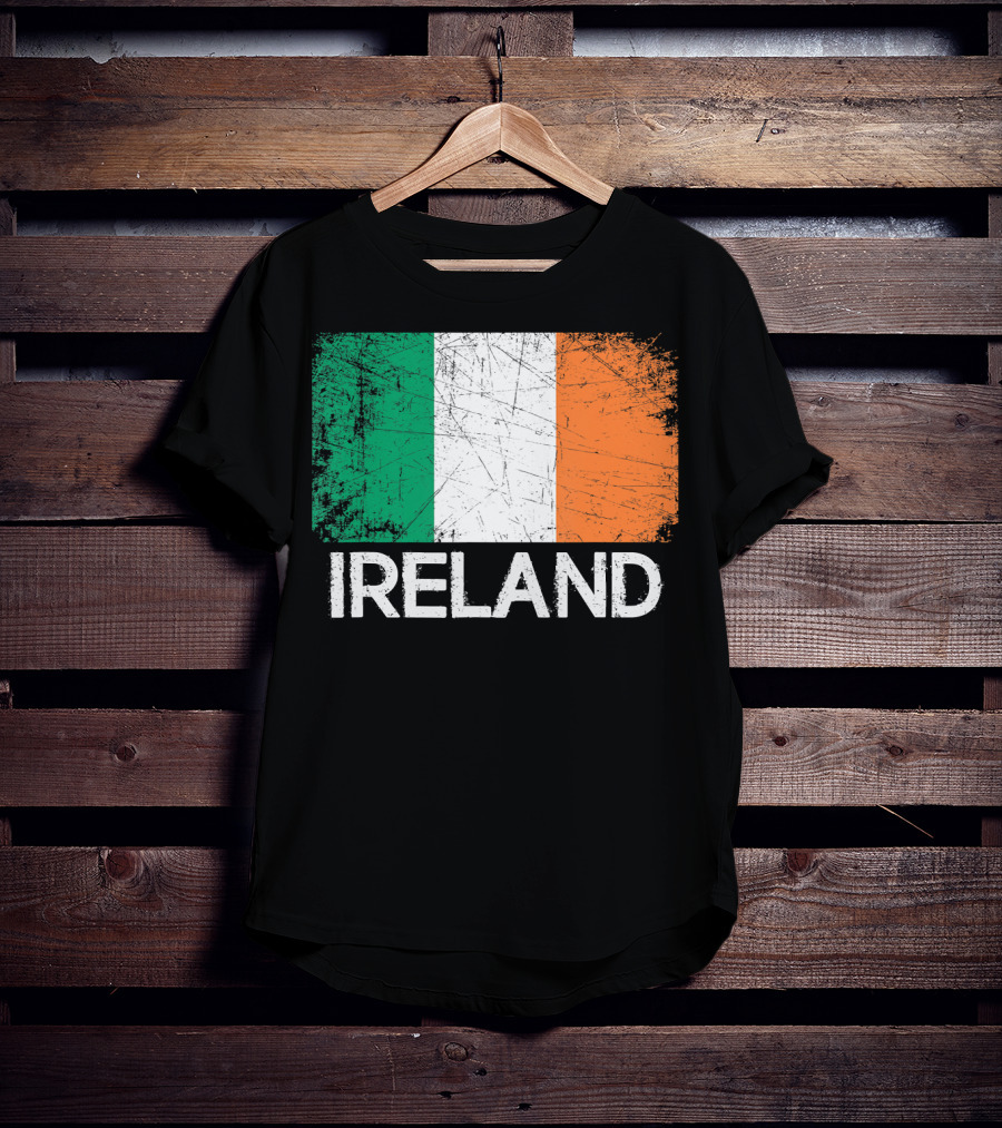 Ireland Irish Flag Vintage Made In Ireland T-Shirt