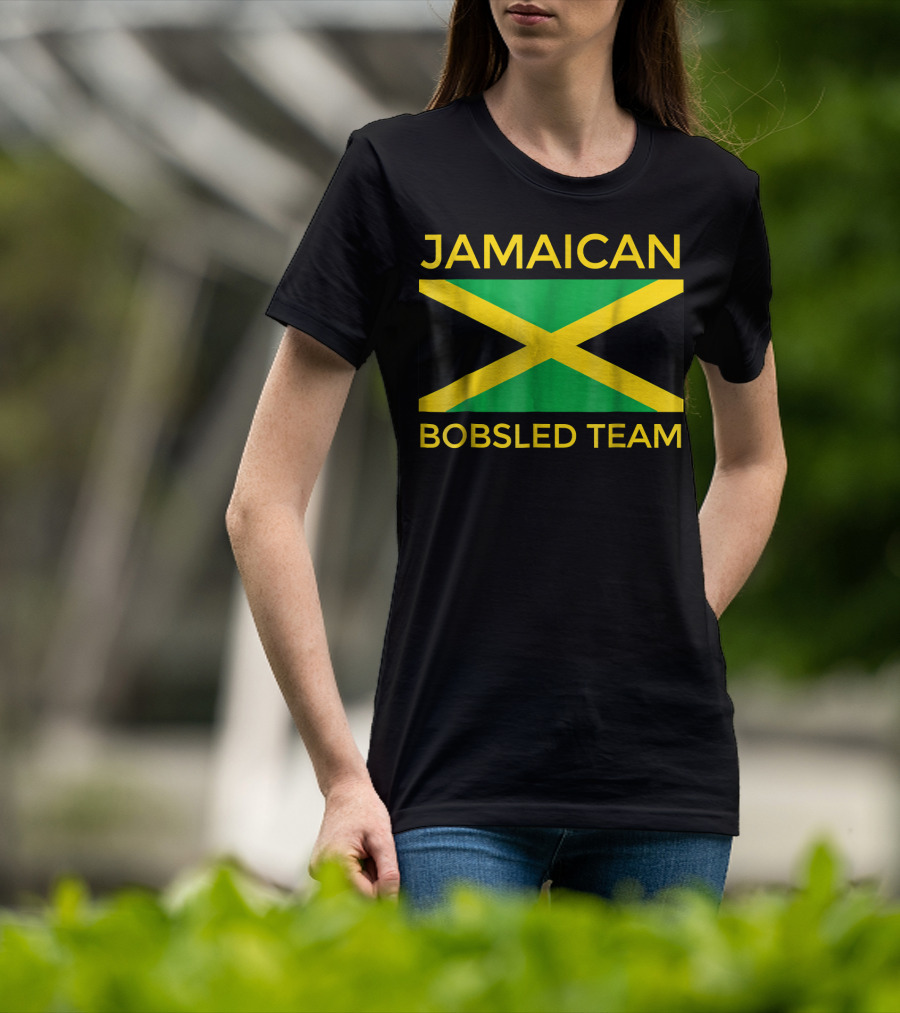 Jamaican Bobsled Team Jamaican Flag Jamaican Bobsled Team T-Shirt