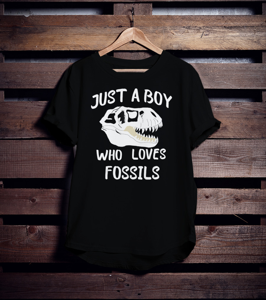 Just A Boy Who Loves Fossils Rex Hunting T-Shirt