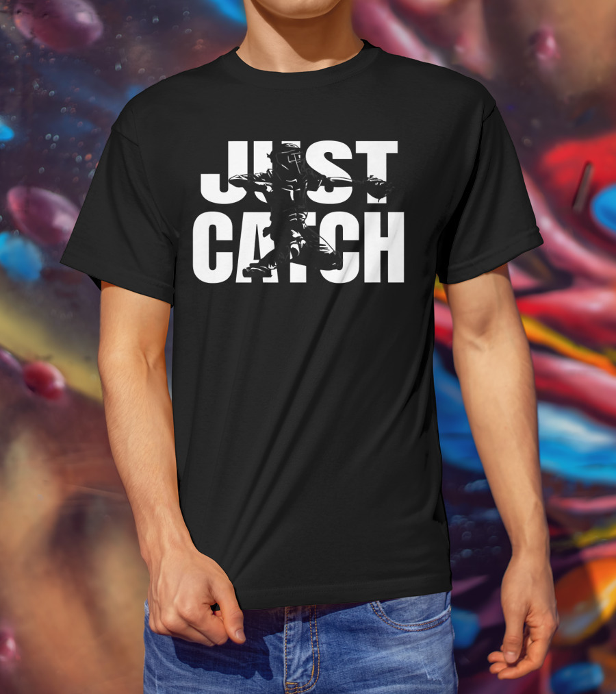 Just Catch Baseball Catchers Gear Iconic T-Shirt