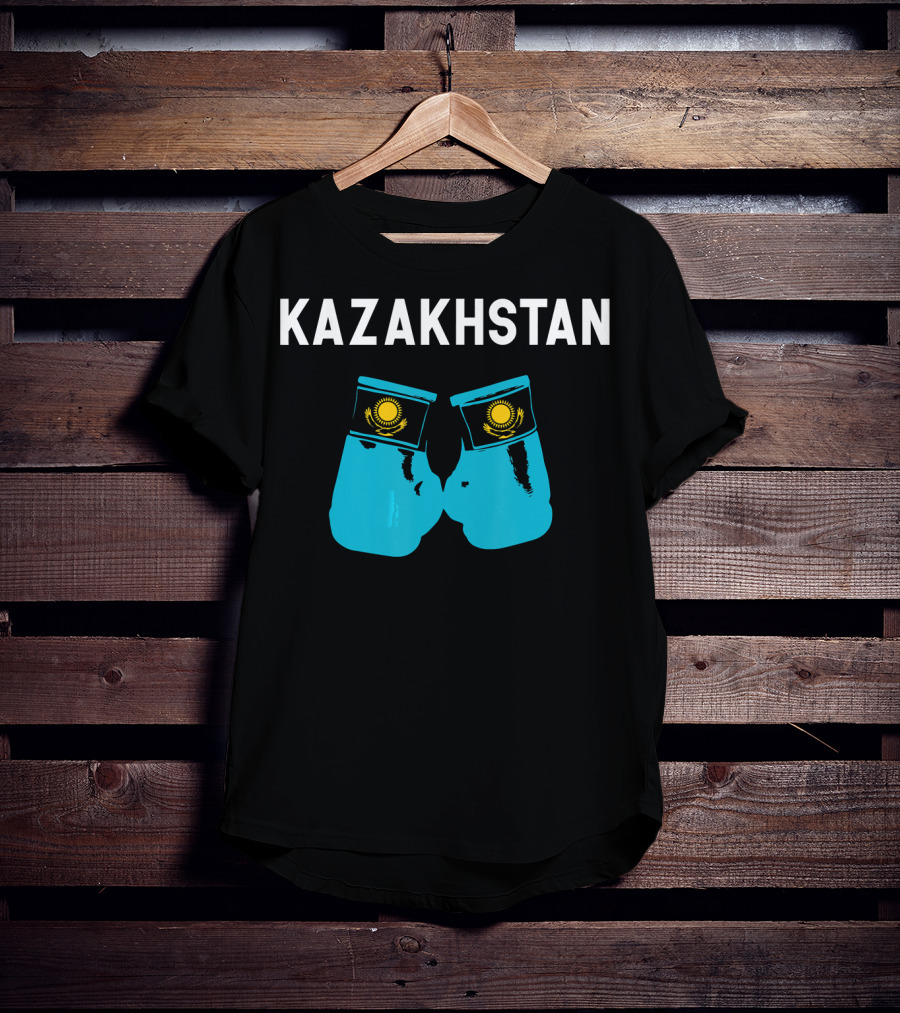 Kazakhstan Kazakh Boxing Gloves With National Emblem T-Shirt