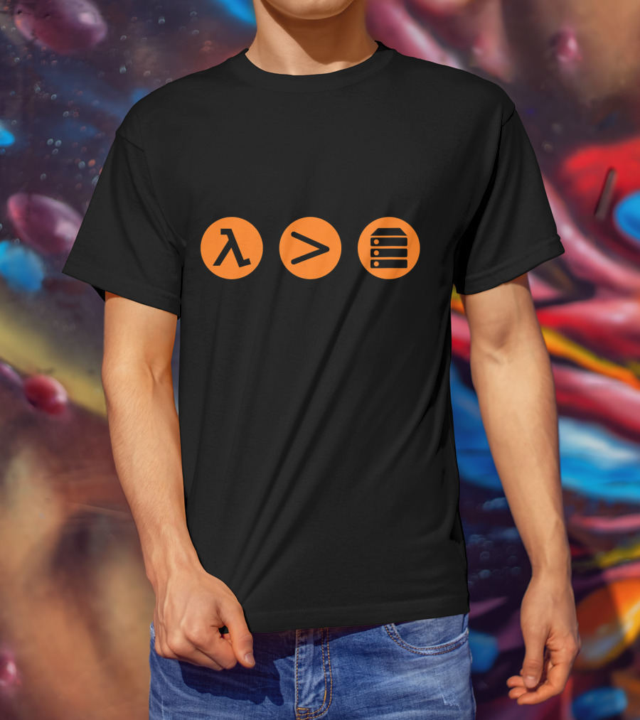 AWS Lambda Greater Than Server T-Shirt