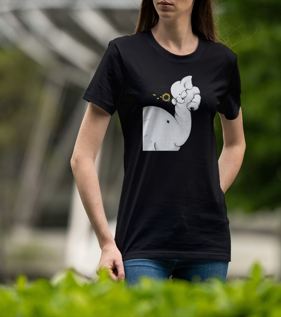Elephant You Are My Sunshine With Flower And Baby Elephant Hugging T-Shirt