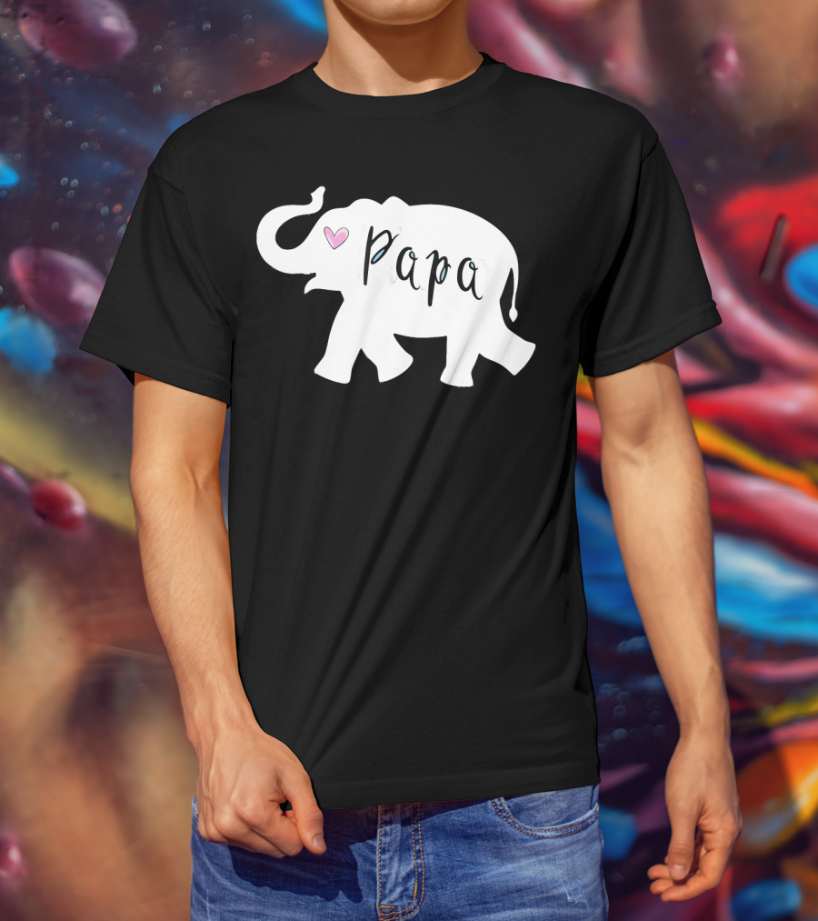 Papa Africa Elephant Father Men's T-Shirt