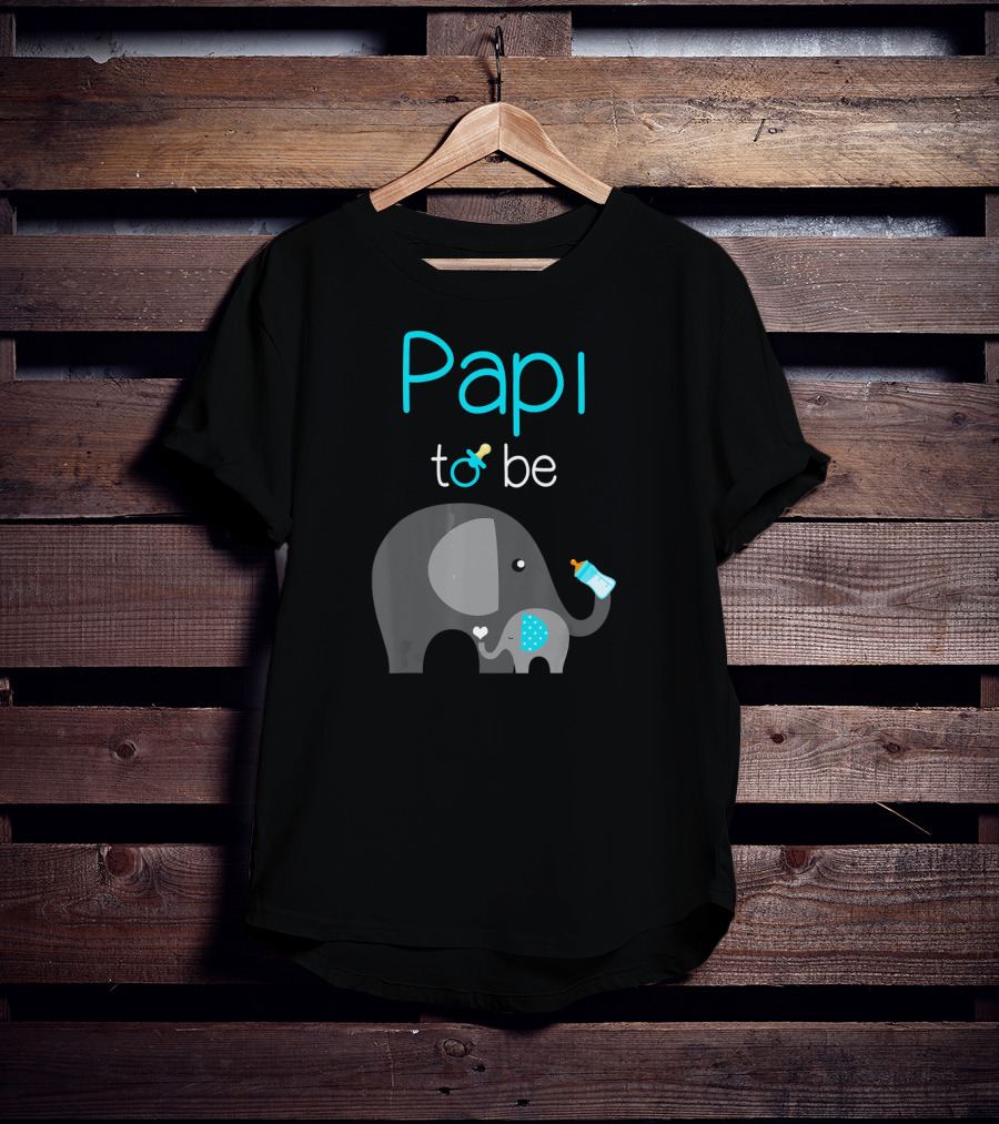 Papi To Be Elephant Baby Shower Mens T-Shirt