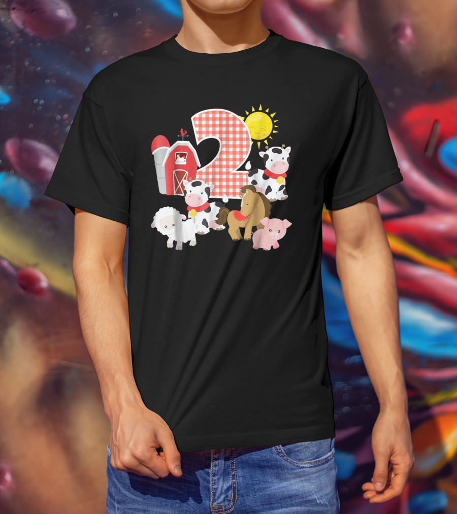 2nd Birthday Farm Animals Nursery T-Shirt