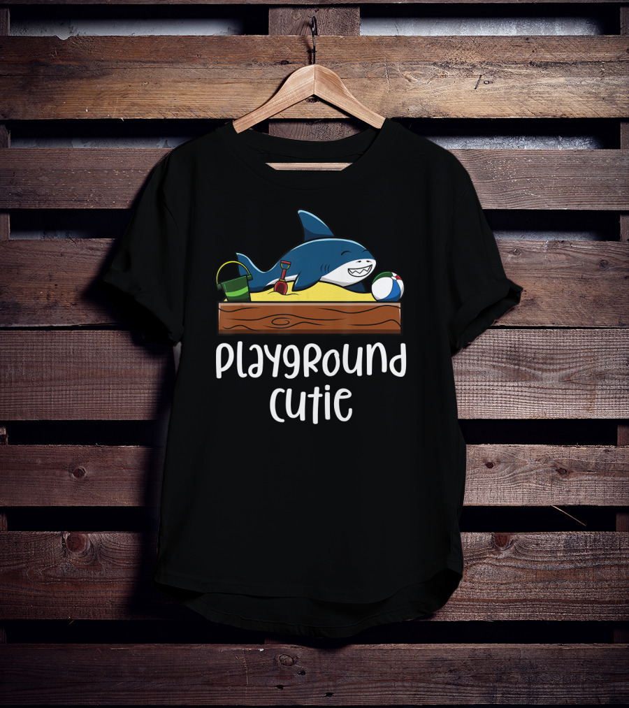 Playground Cutie Funny Shark Sandbox T-Shirt