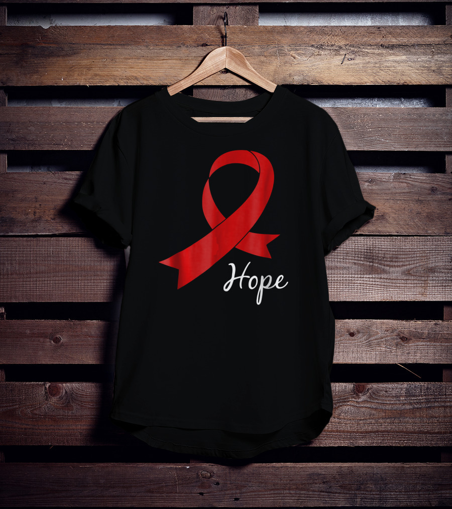Hope Red Ribbon World Aids Day T-Shirt
