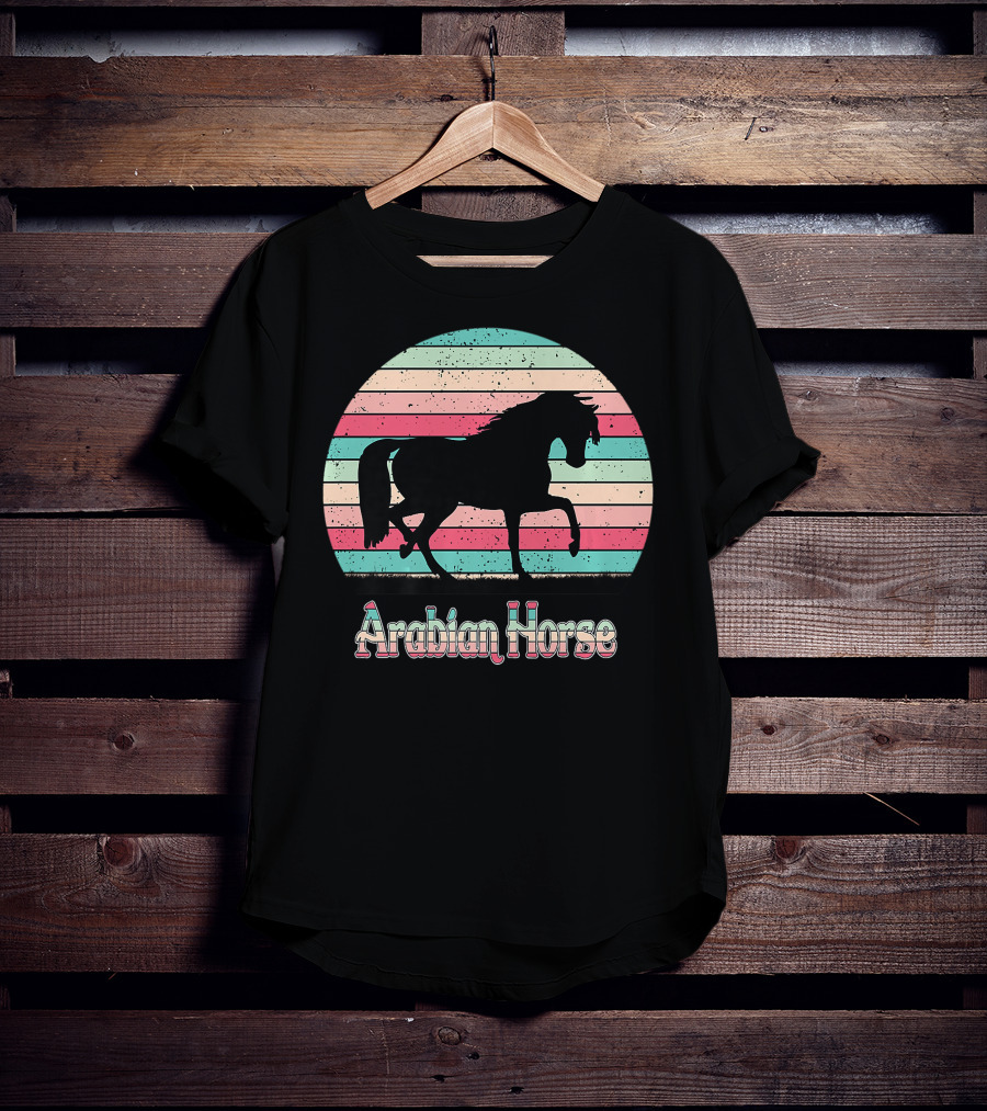 Arabian Horse Retro Stripes T-Shirt