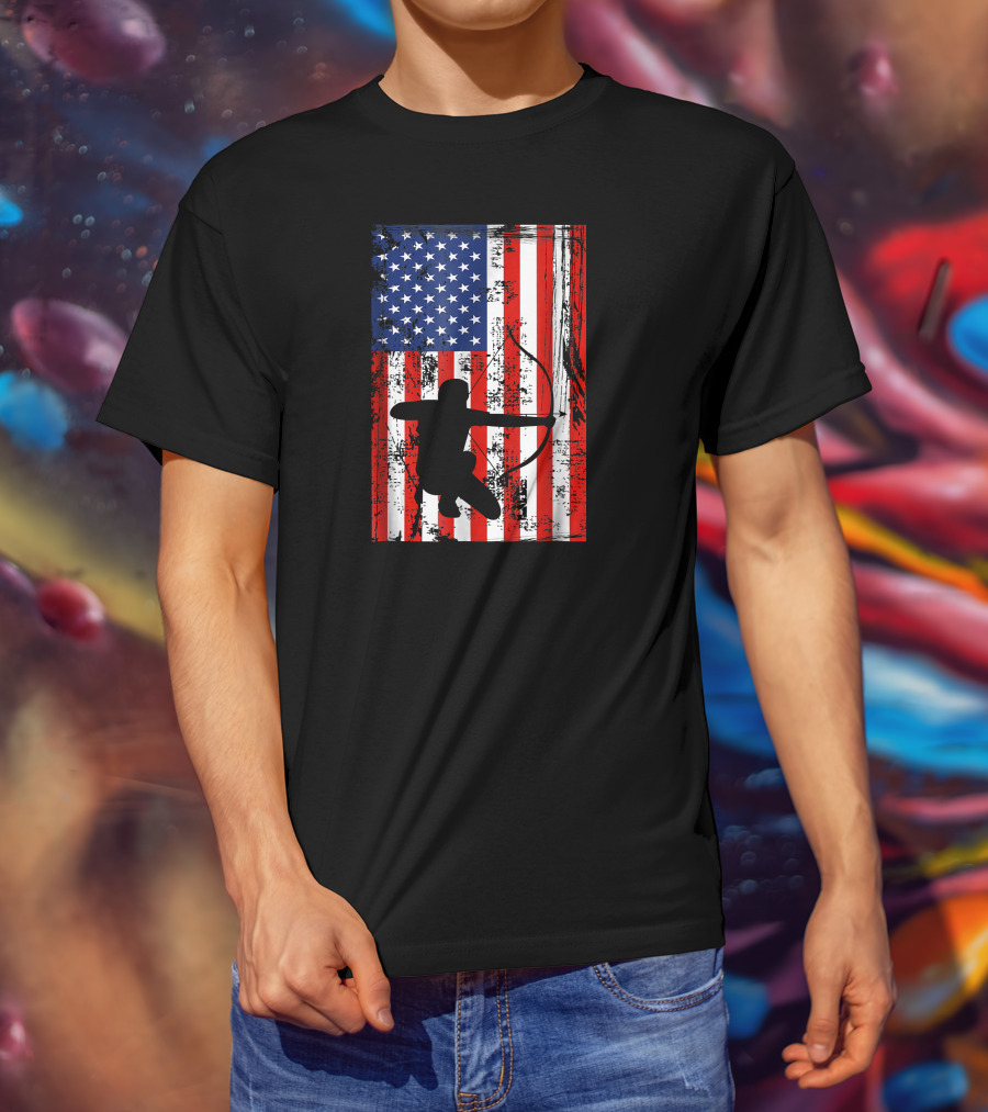 American Flag Archery Bow Archer T-Shirt