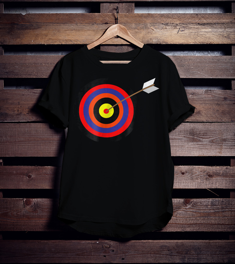 Archery Bullseye Hits The Spot Arrow Target T-Shirt