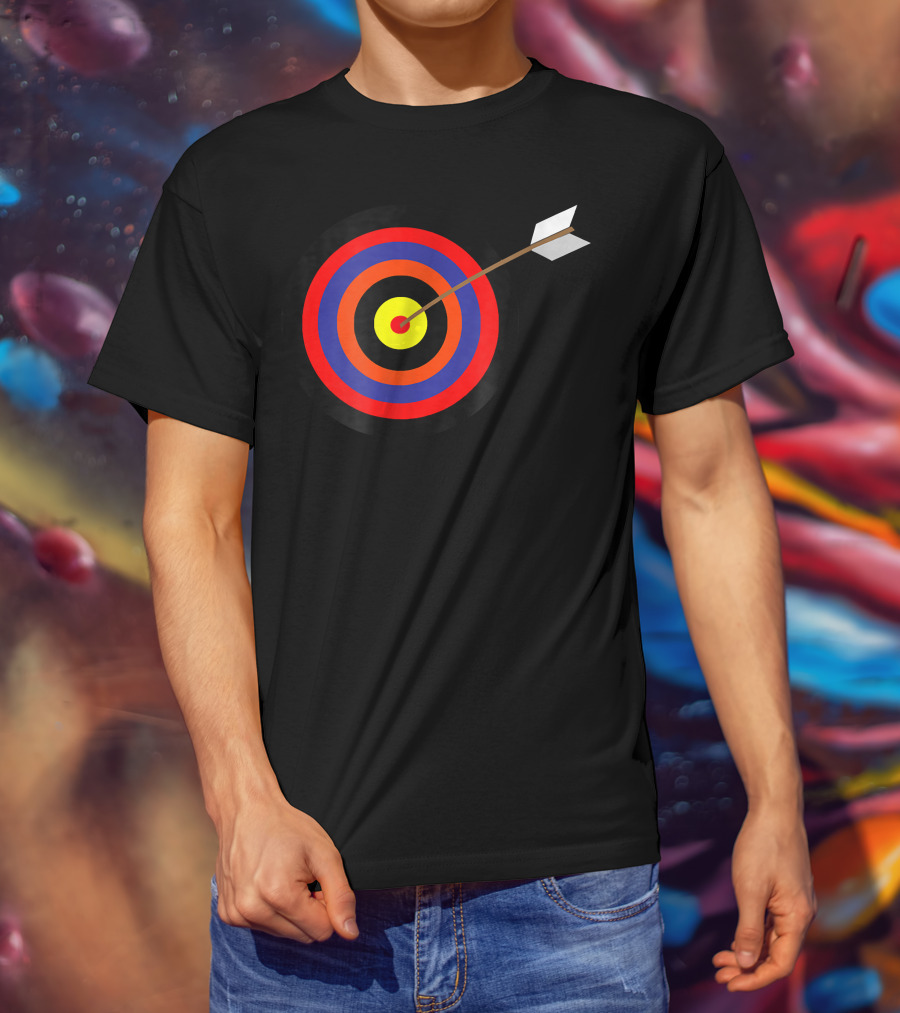 Archery Bullseye Hits The Spot Arrow Target T-Shirt