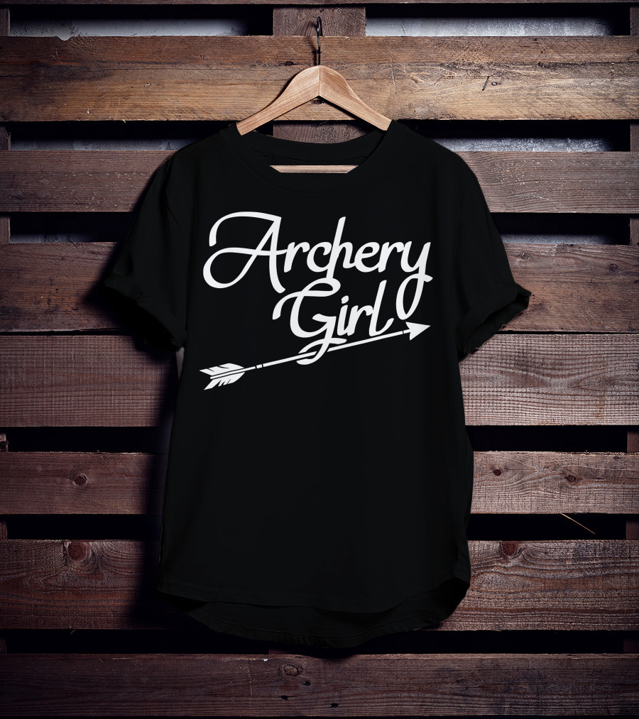 Archery Girl Arrow Typography T-Shirt