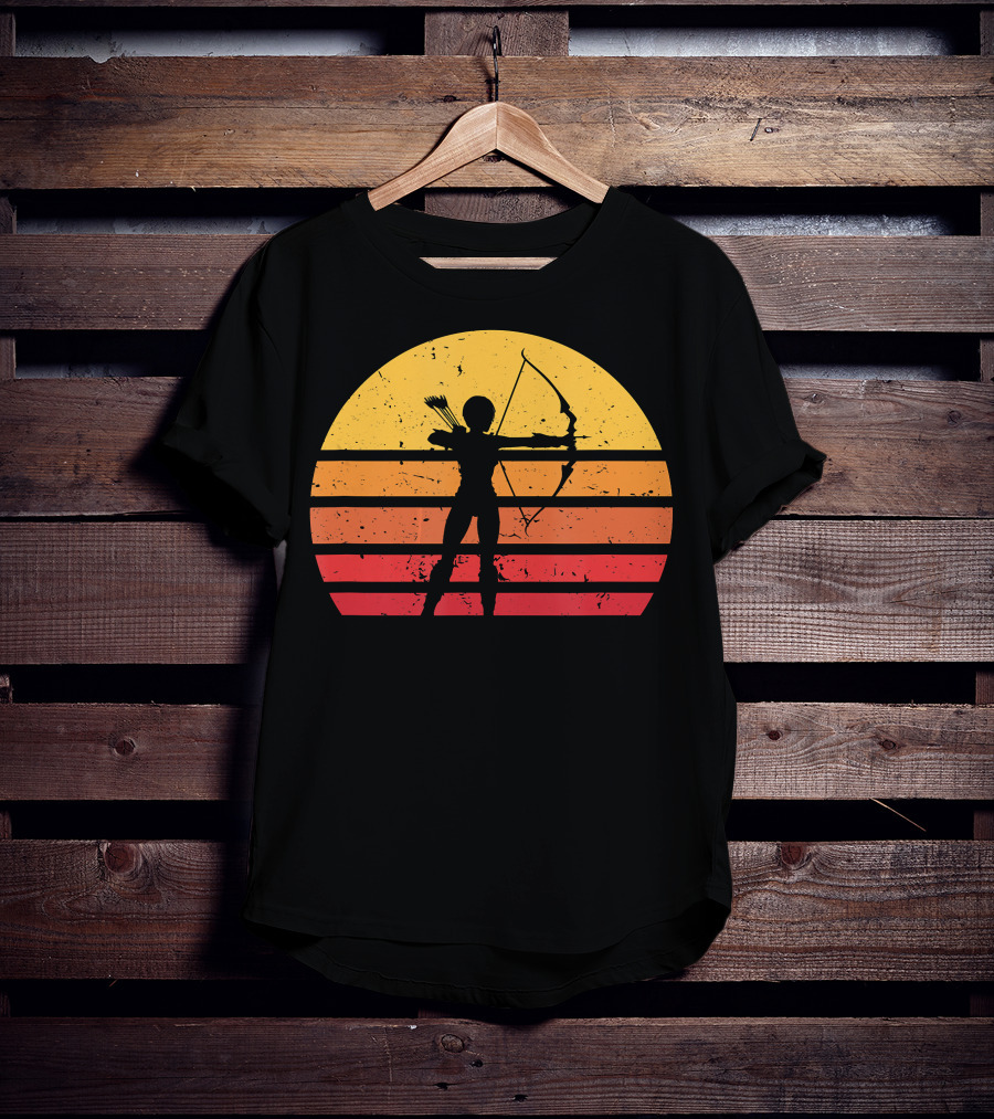 Archery Vintage Sunset Women Archer T-Shirt