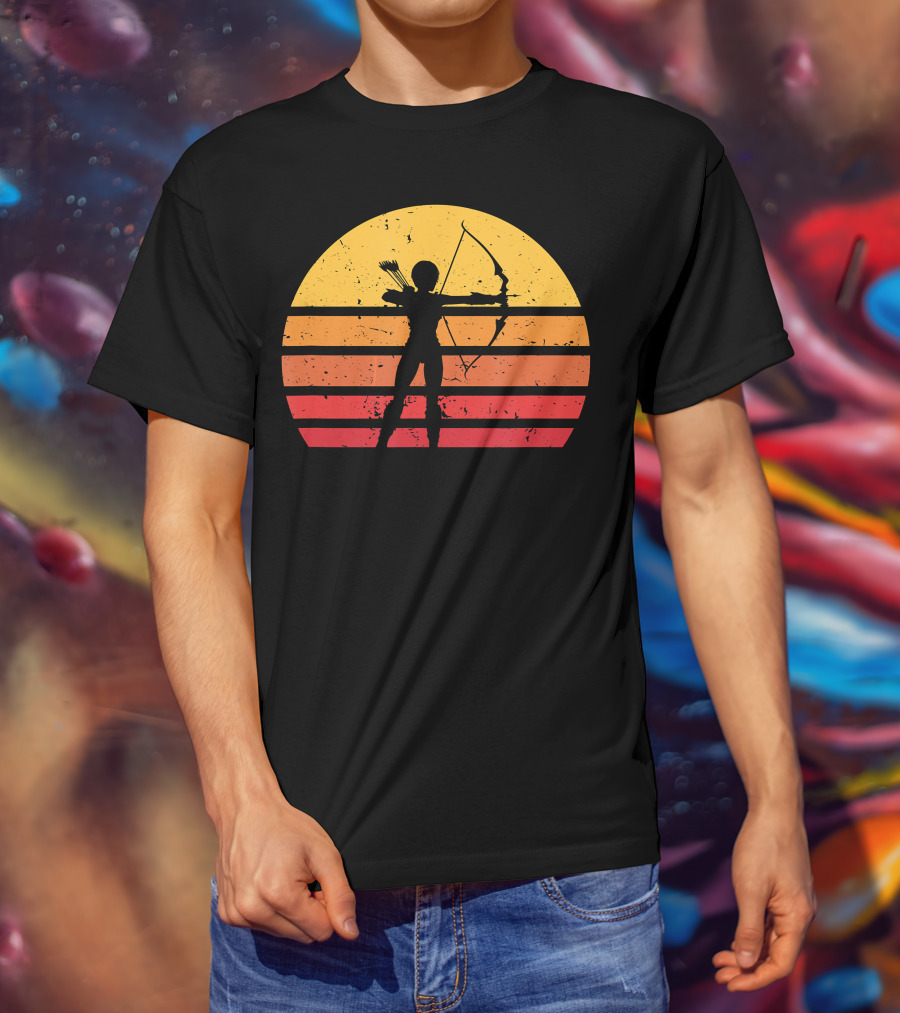 Archery Vintage Sunset Women Archer T-Shirt