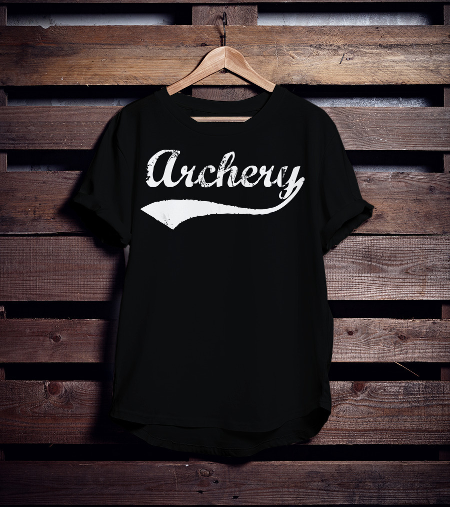Archery Sport Distressed Script T-Shirt