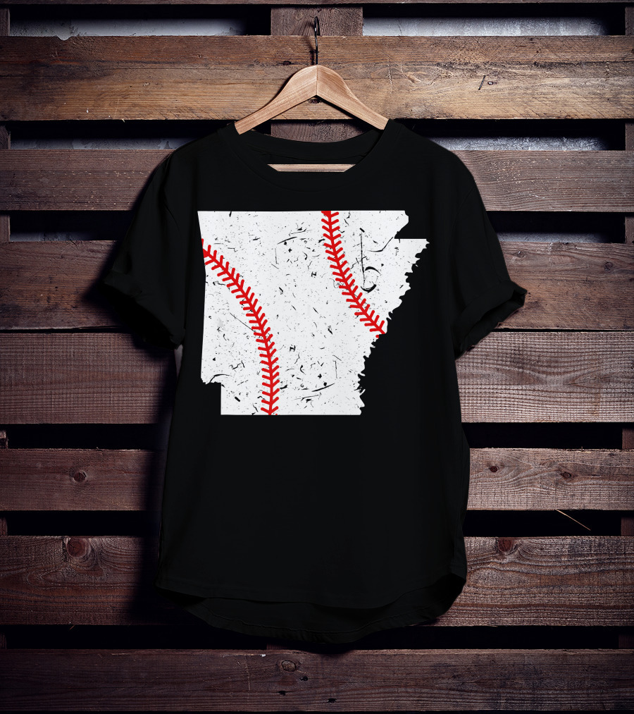 Awesome Arkansas Baseball Map T-Shirt