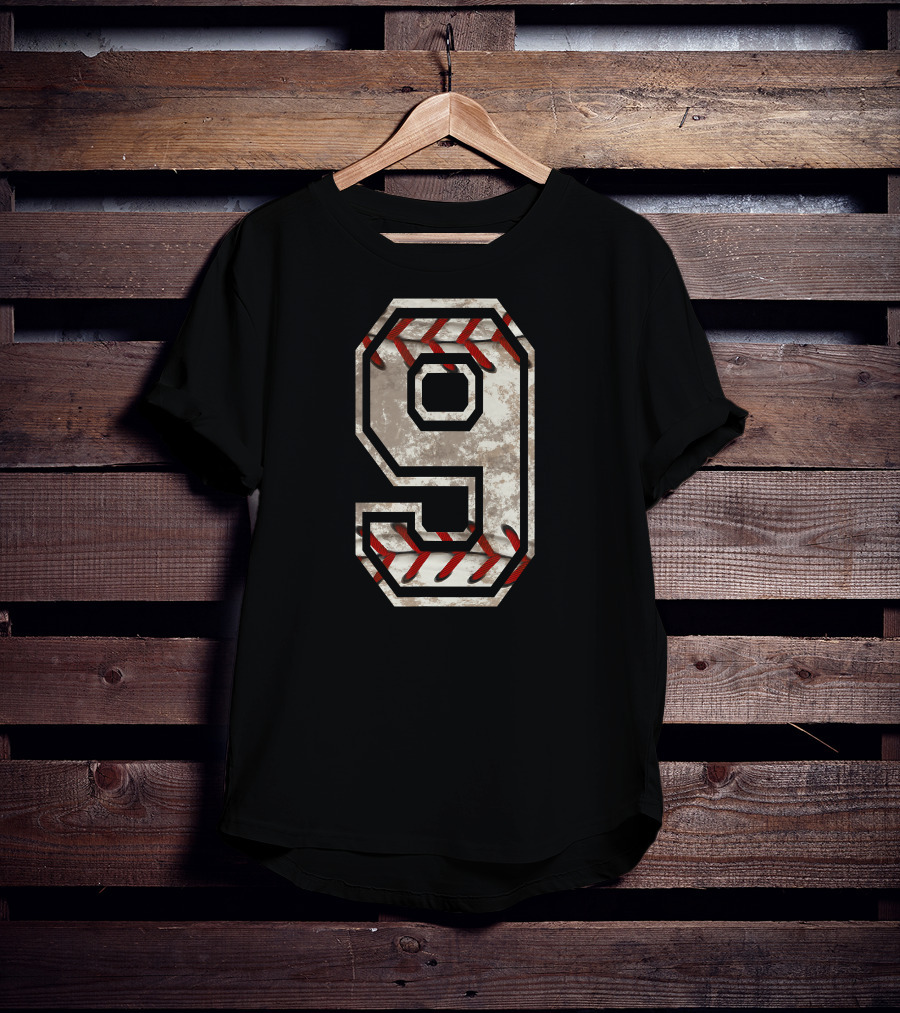 Number 9 Baseball Stitch T-Shirt