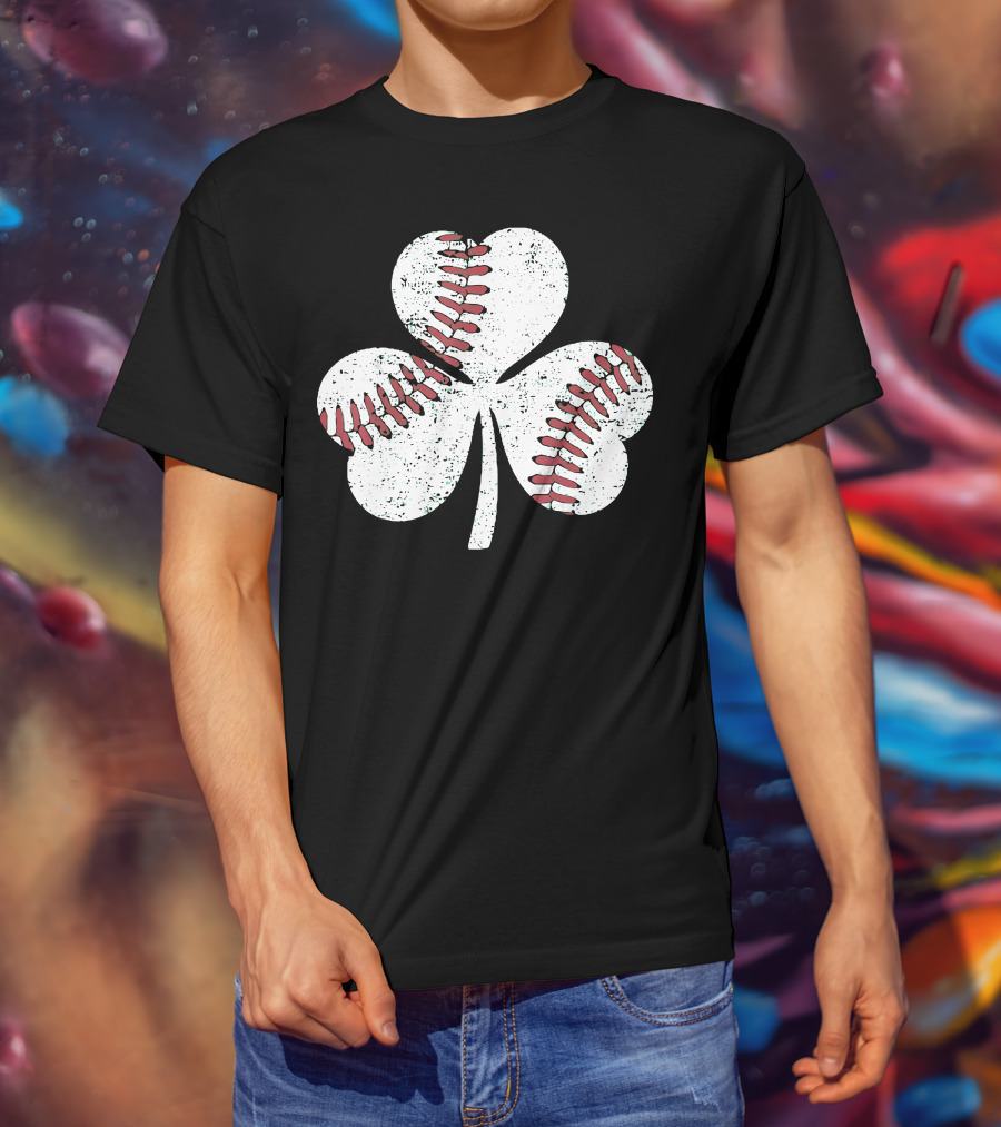 Baseball Shamrock St Patrick's Day Boy T-Shirt