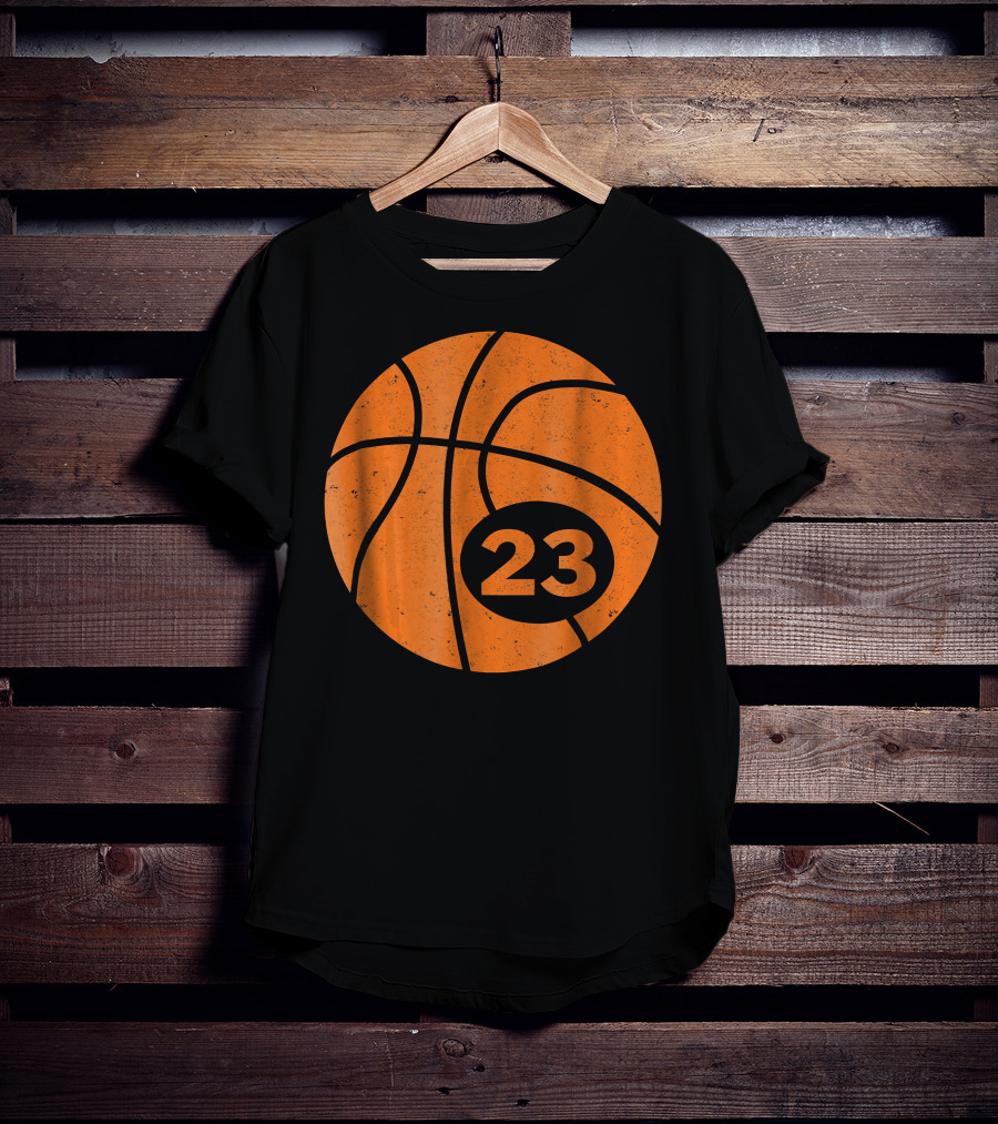 Basketball Player Jersey Number 23 Graphic Ball T-Shirt