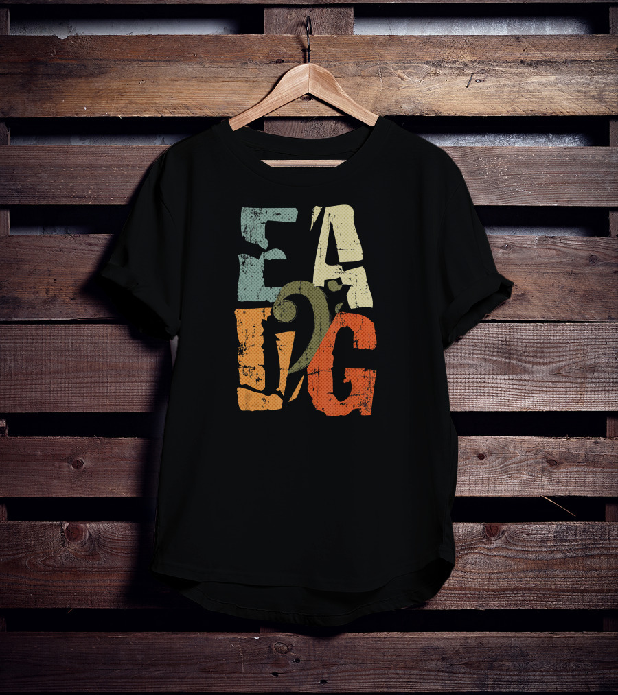 EADG Bass Guitar Player Bass Clef T-Shirt